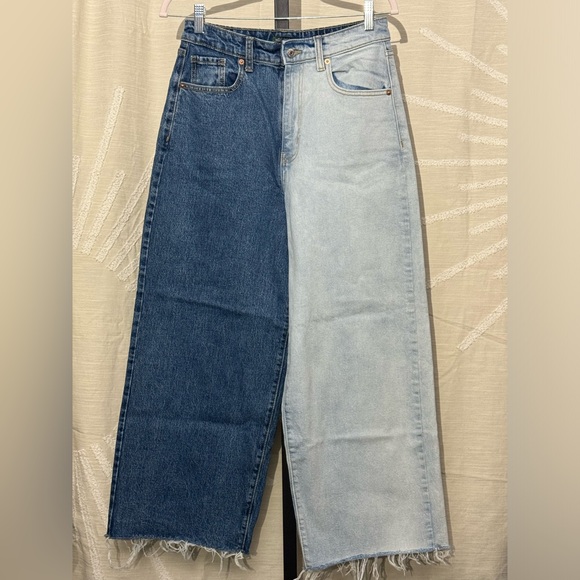 wild fable Denim - Color Block High Waisted Wide Leg Jeans